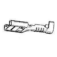 AMP Connectors - TE Connectivity 280755-4 (Cut Strip) ຮັບສະເຕີເກັດ .375 FASTIN-0N REC. ຕັດສະຕຣິບ 100 ຊິ້ນ