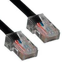 AIM-Cambridge / Cinch Connectivity Solutions 73-7771-7 Cat 5e ສີດຳ 7' ບໍ່ມີປຸ່ມຄຸ້ມ CAT 5E