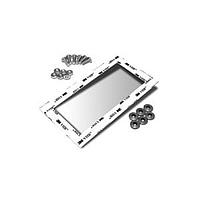 Hammond Manufacturing 1481WFL96 ຊຸດປະຕູກັບປ່ອງຫ້ອງກະແຈໄຟຟ້າ ແບບບໍ່ມີກອງ 8.6 x 6.2 - ພື້ນທີ່ສະແດງ 8.6 x 6.2