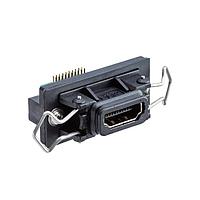 Amphenol LTW HJ-19PFFR-QS7001 HDMI HDMI, ພລາສຕິກ, 0.5A, 19 ກິ້ນ, ປະຕູຕ່າງ, ຮູບສີ່ແຫ່ງ, ລັອກກັບການລັດ, PCB 90 ອົງສາ, ຮັບກັບ, IP67