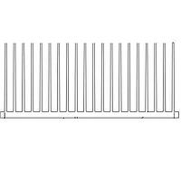 Wakefield Thermal 122258 ການດັດຕັດ Extrusions Extrusion ເປັນຄວາມຍາວ, 12", ອັດຕາສ່ວນສູງ, Heat Sink 15817, 12x7.38x3.1"