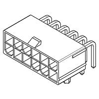 Molex 50-36-1758 Shrouded MiniFit JrRA DR/Pegs Tin V-0 2Ckt Tray