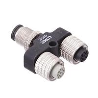 Amphenol CONEC 43-05101 ກະຕ່າຍສາຍ Y-Splitter JUNCTION BOX MALE M12X1 - 2X FML M12X1