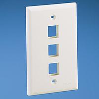 Panduit NK3FNWH ທ່ອງສາຍແລະທາງຜ່ານ NK 3-port Sngl gang flush mnt vert