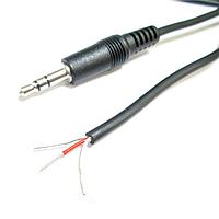 Kobiconn 172-7436-E ສາຍສຽງ Audio Cable 3.5 STEREO PLUG 120" ສີດຳ/ມີການປ້ອງກັນ CBL
