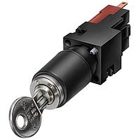 SIEMENS 3SB22104PB01 ສະຫນັບສະຫນູນ Keylock Switches KYD SEL SWITCH,MAINTAIN,1NO,1NO,3POS,ALL