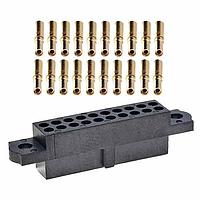 Harwin M80-4701205 ຮູງຮັບ Receptacle 6+6 WAY FEMALE CRIMP L/BORE WO/JS