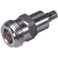 HUBER+SUHNER 31_N-QMA-50-1/1--_NE ຕົວແປງ RF - ລະຫວ່າງ Series N jack(f) ເຖິງ QMA jack(f)