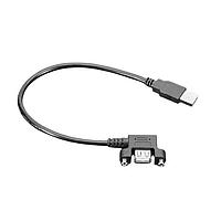 Adafruit 6004 ສາຍ USB 2.0 ຕິດຕັ້ງບົດ Panel USB - ປລັກ USB A ໄປຫາປລັກ USB A ມຸມຂວາ - 30cm