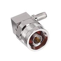 Amphenol Times Microwave Systems EZ-240-NMH-RA-X ຕົວເຊື່ອມ N-MALE (PLUG) CRIMP ມຸມຂວາ