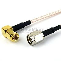 Fairview FMC0228315 SMA Male to RA SMC Plug Cable RG-316 Coax