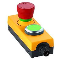 RAFI 1.22.114.212/0500 ສະຫນັບສະຫນູນອຸດສາຫະກຳ E-Box M12 m Not-Halt ເຫຼືອງ, 8-pin