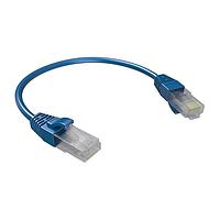 Amphenol Commercial Products RJE1Y26915C42401 ການປະສົມສາຍເຄັບ RJ-RJ Ethernet, CAT6, ຮູບກົງມົນສຸດບາບ 28AWG, ສີຟ້າ, ປົກຄຸມດ້ວຍການອອກແບບພິເສດ, ບໍ່ມີການປ້ອງກັນ, ຄວາມຍາວ = 3 ຟຸດ