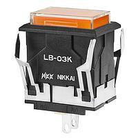 NKK Switches LB03KW01-5D12-JD ຕົວຊີ້ວັດຕົວຕິດຕັ້ງບົດ Panel / ຕົວຊີ້ວັດສະຫນອງ Switch RECT 12V AMBER LED CLR LENS/AMBER FLTER