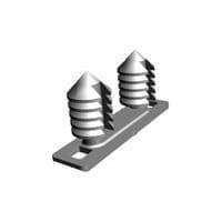 AMP Connectors - TE Connectivity 1437839-1 ເຄື່ອງສົມບັດ 107322A= DBL XMAS TREE CLIP/BLK