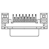 Molex / FCT 173109-1925 ຮອບຮອງ FCT THT DSUB RA PC RCPT 15 PN ມີ SNAPIN