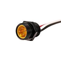 Amphenol SINE Systems MN41PW02M005 ເສັ້ນສາຍອາເຊນເຊີ / ເສັ້ນສາຍອັກຕູເວີ MINI 4POS MALE RCPT 16AWG .5M