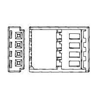 AMP Connectors - TE Connectivity 1-1534150-1 ຮູງຮັບ Receptacle MQS RECPT HSG 4P,BK