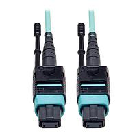 Tripp Lite N844-02M-12-P ສາຍເສັ້ນແສງໄຟເບີ MTP/MPO ສາຍຕໍ່ຕົວດ້ວຍປຸ່ມກົດ/ດຶງ