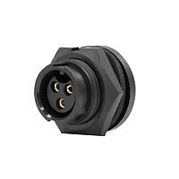 Switchcraft W7381-3SG-P-3ES ຕູມຕໍ່ມາດຕະຖານຮູບວົງກົມ Mini-Con-X Panel, 3-pin 16, ຕົວຍິງ, PC Tail (0.187 in), ຈຳນວນຫຼາຍ