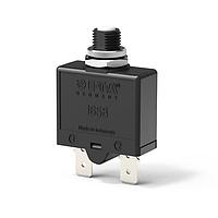 E-T-A Circuit Breakers 1658-G21-00-P10-D01-XR38-D040011M-10A Resettable AC PEM, ມີຂວດຫຼຸດ 1 ໂພນ, 10A, ປຸ່ມກົດສີດຳ, ຊ່ອງເຂົ້າ C14, ມີສາຍສົ່ງກ່ອນ