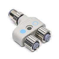 Omron Automation and Safety XS2R-D426-81 ຕົວເຊື່ອມ Y-Adapter Y-Joint Plug/Socket