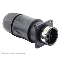 Eaton Souriau-Sunbank UTGX0JC128P ຮັບສິນ Square flange receptacle, ມີ cable gland backshell, ສໍາລັບ 8 ຕິດຕໍ່ຜູ້ຊາຍ, IP68/69K