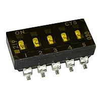 CTS Electronic Components 219-5LPST ສະຫນັບສະຫນູນ DIP SPST 5 ສ່ວນຂອງສະຫນັບສະຫນູນ