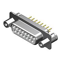 Molex / FCT 173109-0391 ຕໍ່ຕໍ່ D-Sub - ຄວາມໜາ້ຫນາຍມາດຕະຖານ FCT DSUB STR PC RCPT 15 PN ມີ CLINCH