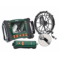 EXTECH HDV650W-30G ຊຸດທໍ່ປະປາ HD VideoScope ໄຮ້ສາຍທີ່ມີກ້ອງຖ່າຍຮູບກວດກາ Probe 30m ດ້ວຍມືຖືໄຮ້ສາຍ, ຫົວກ້ອງຖ່າຍຮູບ 25mm, ຄວາມເລິກ 60° FOV/Long