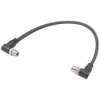 HARTING 09488080011200 ສາຍສະເພາະ Cat 5 M12 D-code Overmolded Cable Assembly, ປະເພດຊາຍຊາຍມີມຸມສອງຝ່າຍ, EtherRail Flex (4xAWG22/7), ສີດຳ, 20m