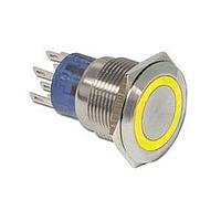 E-Switch ULV7F2BSS351 Anti-Vandal ANTI-VANDAL, 3A 250VAC, SPDT On-(On), ຕິດຕູ້ Panel, ການບົດລົງດ້ານໜ້າ