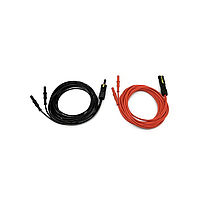 HT KITPVMC415O ຊຸດຂອງ 2 ອະແດັບເຕີກັບ MC4 ທີ່ເຂົ້າກັນໄດ້ (2x 4mm male banana plugs, 3m)