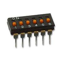 Omron Electronics A6T-7102 ສະຫນັບ DIP 7 ໂພນ ຕົວກະທົບແບບແຜ່ນ ມີ Dip Term/Seal Tape