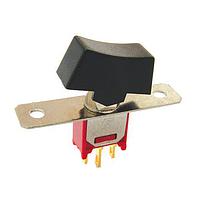 E-Switch 400MDP1NABLKM61QE ສະຫນັບສະຫນູນ Rocker