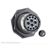 Eaton Souriau-Sunbank UTGX714D12S32 ຮອບຮວມ Jam nut receptacle ແລະກຣິບຢືດລົງ, ບໍ່ມີຫົວຫັວຫຼັງ, ມີ 12 ຕິດຕໍ່ PCB ຍິງ, IP68/69K ໃນສະພາບບໍ່ໄດ້ຕ້ອງການ