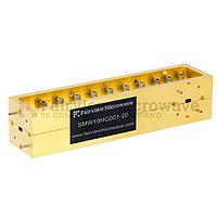 Fairview SMW19HC001-20 20 dB WR-19 Directional Waveguide Split Block Coupler With UG-383/U-Mod Round Cover Flange from 40 GHz to 60 GHz For U Band