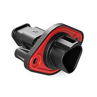 Amphenol SINE Systems AT04-3P-PM15 ປະຕູຮັບ 3 ຕຳແໜ່ງ, ປະຕູຮັບ, ກວດກັບກະດານ, ການດຶງຕົວເອງ, ການປົກປ້ອງແຮງດຶງ