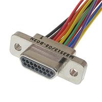 Glenair M83513/03-C05C ຕົວເຊື່ອມ MICRO DCON PIN 21CNT .5"SNGL STRND WIRE