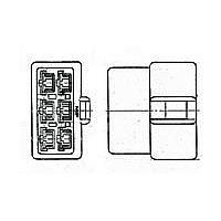AMP Connectors - TE Connectivity 174203-1 ຮາວຊິ້ງ 250 FASTON ມີຝາ LANCE 6P