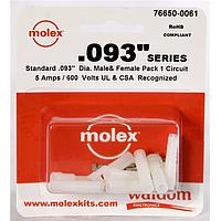 Molex 76650-0061 ຊຸດຕິດຕໍ່ .093 Connector Kit Free Hang Plg Rec 1P
