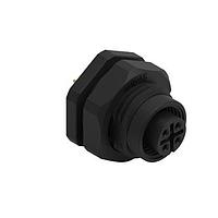 Wurth Elektronik 643220100404 Receptacles WRCIRC M12 Screw Coding A Panel PCB Plastic Straight with Panel Nut M16 Female connector, polarity 4