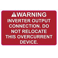 HellermannTyton 596-00847 ປ້າຍແຈ້ງເຕືອນ Solar Label WARNING INVERTER 50/RL
