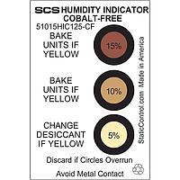 SCS 51015HIC125-CF ບັດບອກສະຫນາມຄວາມຊື່ນ HUMIDITY INDICATOR CARD, COBALT-FREE, 5-10-15%, 125/CAN