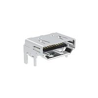 Amphenol Commercial Products G45AA1912100B1EU HDMI, Displayport ແລະ DVI Connectors HDMI2.1, A, ມຸມຂວາ, ມາດຕະຖານ SMT. 15u"ທອງ.