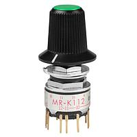 NKK Switches MRK112-BF ສະຫນັບສະຫນູນການສະຫນອງການສະຫນອງ LO PRO SHFT 2-12 POS ເຂັ້ມສີຂຽວ