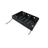 Eagle Plastic Devices 12BH364A-GR ຕິດຕໍ່ແບດເຕີຣີຮູບລົງ, ຄລິບ, ຂອງຖື & ສປຣິງ 6 ເ຋ວ AA