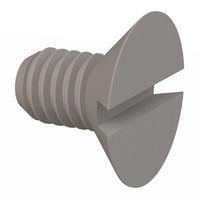 Essentra Components 50M035060H006 ສະກຣູຫຼັກຊອກມີລູກປຸ່ມຊ່ອງສະເລັດ 90 Slotted CSK Screw, M3.5 X .6 Thread, 6mm Lg