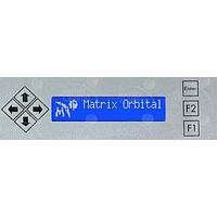 Matrix Orbital BLK202A-S-USB-WB ຊອງເພີ່ມ PC Bay, ຕົວອັກສອນ LCD 20x2 ຂໍ້ຄວາມສີຂາວ ສີຟ້າ ພື້ນຫຼັງ ປຸ່ມ B/G ມີຂາຍສີເງິນ