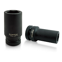 TOPTUL KABE3246 6PT Flank ເຕົ້າຮັບຜົນກະທົບເລິກ (1" x 46mm L=108mm)